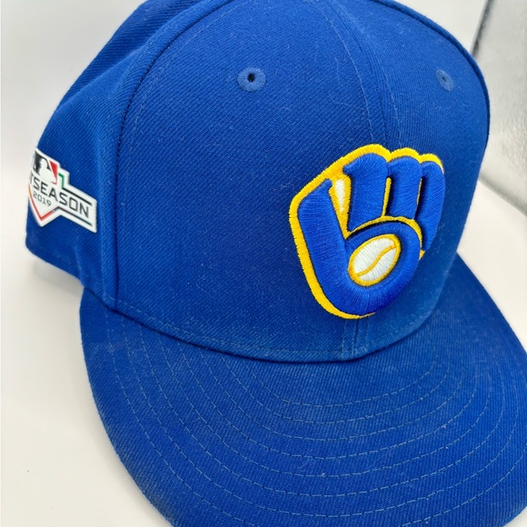 NEW ERA™️ Men's Size 7 1/2 MILWAUKEE BREWERS Official On-Field Cap - Picture 2 of 4